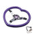 Heart Shaped Chrome Steering Wheel 350MM