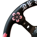Samurai Cherry Blossom Steering Wheel