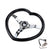 Heart Shaped Chrome Steering Wheel 350MM