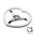 Heart Shaped Chrome Steering Wheel 350MM