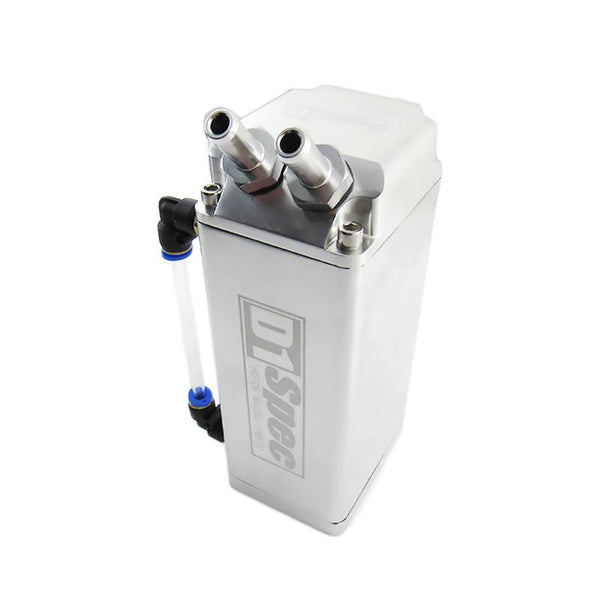 Silver 0.7L 10mm Square Engine Oil Catch Tank Can Reservoir D1 SPEC JDM Performance