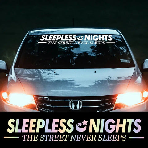 Sleepless Nights Sun Strip Car Stickers
