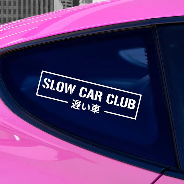 Slow Car Club Car Sticker Decal