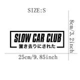 Slow Car Club Sticker Decals