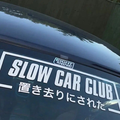 Slow Car Club Window Decal Sticker