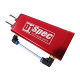 Square Engine Oil Catch Tank Can Reservoir Race Red 0.7L 10mm