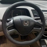 Suede Carbon Steering Wheel Cover For Honda Civic 8th 06-08