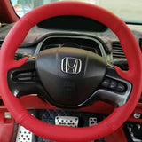 Suede Carbon Steering Wheel Cover For Honda Civic 8th 06-08