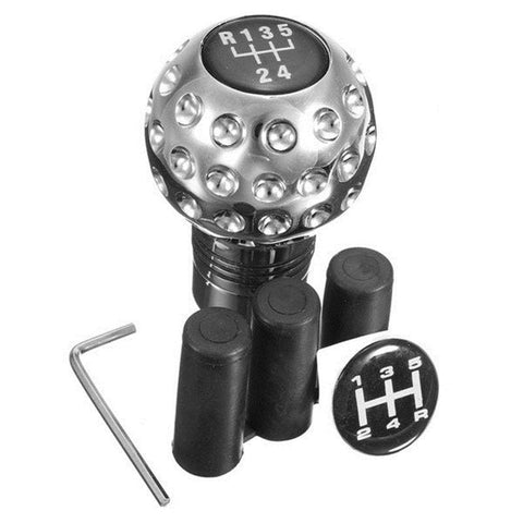 Universal 5 Speed Aluminum Ball Gear Shift Knob with Adapters JDM Performance