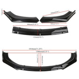 Universal Gloss Black Front Splitter Lip