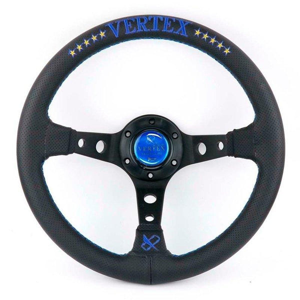 Vertex 10 Star Aftermarket JDM Steering Wheel Embroidery Leather 13 inch JDM Performance