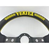Vertex 10 Star JDM Steering Wheel Leather Yellow Embroidery JDM Performance