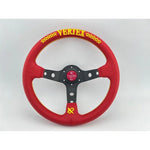 Vertex 10 Stars Red Leather JDM Steering Wheel 13inch