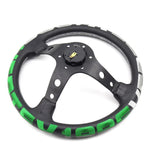 Vertex 1996 JDM Steering Wheel 13" Leather Green