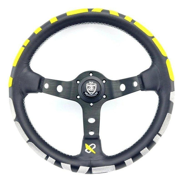 Vertex 1996 JDM Steering Wheel 13inch Leather Yellow JDM Performance