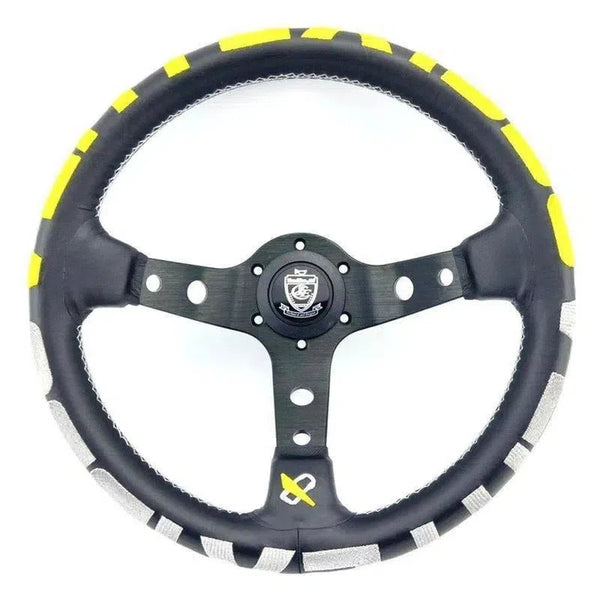 Vertex 1996 JDM Steering Wheel 13" Leather Yellow