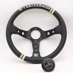 Vertex 330mm Deep Dish Leather Steering Wheel 13"