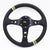 Vertex Black Leather Deep Dish Steering Wheel 13inch/330mm JDM Performance