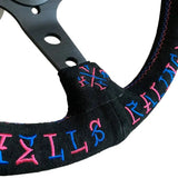 Vx Suede Hells Racing Steering Wheel 330mm