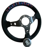 Vx Suede Hells Racing Steering Wheel 330mm
