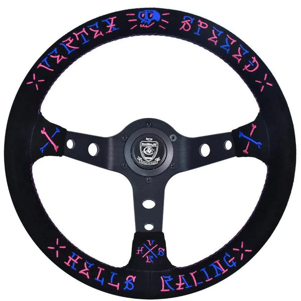 Vx Suede Hells Racing Steering Wheel 330mm