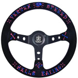 Vx Suede Hells Racing Steering Wheel 330mm