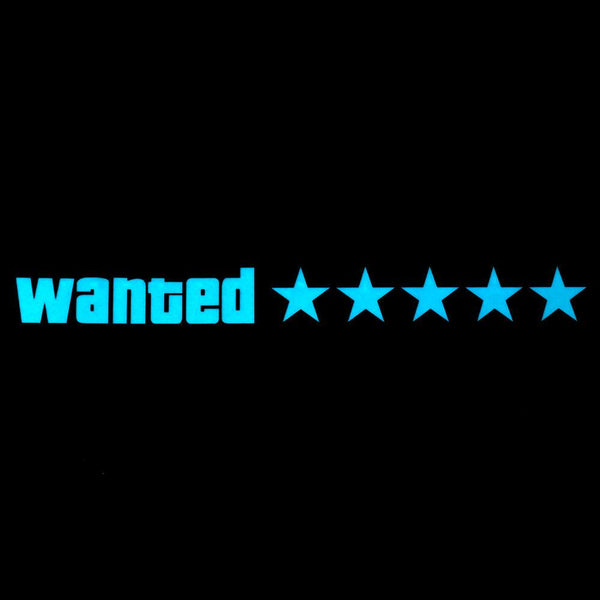 Wanted 5 Stars JDM Glow Panel Interior LED Light Sticker Window Flashing JDM Performance