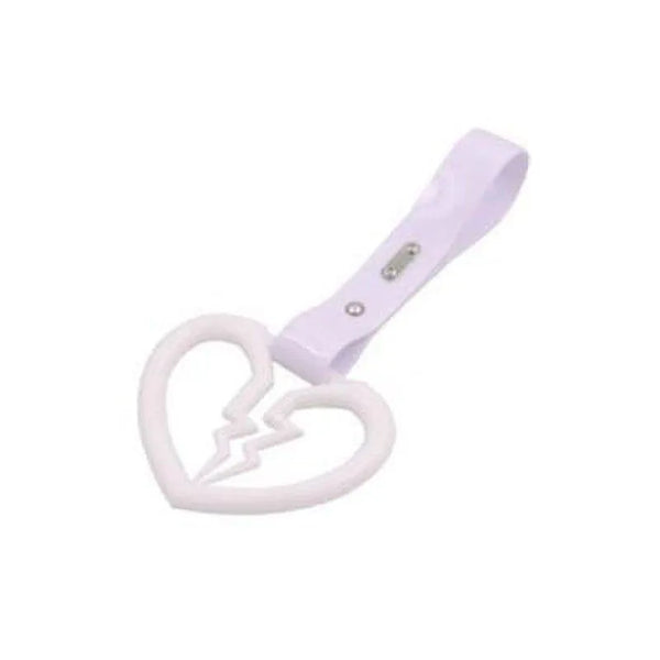 White Broken Heart Tsurikawa White PVC Strap JDM Performance