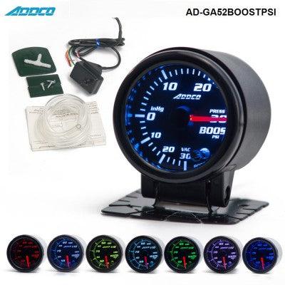 ADDCO 52mm Boost Gauge - 7 Colour JDM Performance