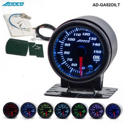 ADDCO 52mm Oil Temp Gauge - 7 Colour JDM Performance