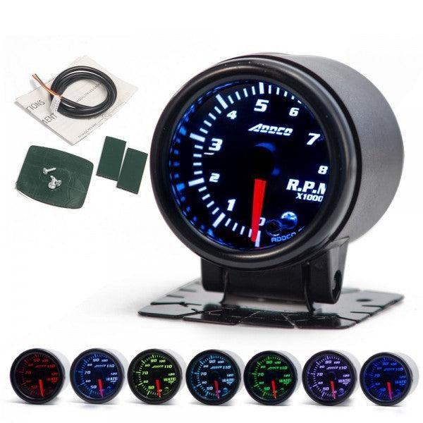 ADDCO 52mm Tachometer Gauge - 7 Colour JDM Performance