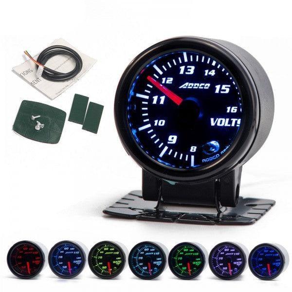 ADDCO 52mm Volt Gauge - 7 Colour JDM Performance