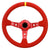 14 inch Steering Wheel Deep Dish Red Suede