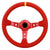 14 inch Steering Wheel Deep Dish Red Suede