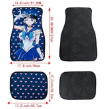 Anime Sailer Mercury Fabric Car Floor Mats