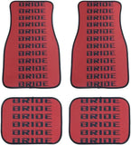 Bride Red Black Fabric Car Floor Mats