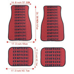 Bride Red Black Fabric Car Floor Mats