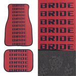 Bride Red Black Fabric Car Floor Mats