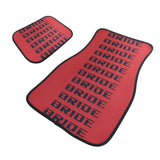 Bride Red Black Fabric Car Floor Mats