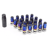 Burnt Blue Lug Nuts 48mm Open Extended with Dust Plugs JDM Performance