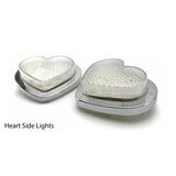 Clear LED Heart Shape Side Marker Indicators (Pair)