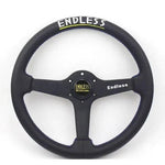 Endless 14" Leather Steering Wheel - Blue Stitch