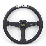 Endless 14" Leather Steering Wheel - Blue Stitch