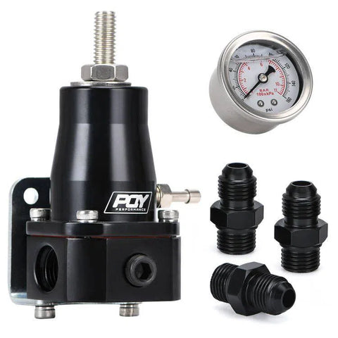 Fuel Pressure Regulator with Gauge AN6