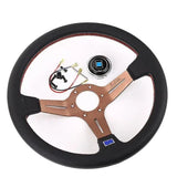 14" ND Italy Genuine Leather Steering Wheel