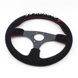 J Racing Steering Wheel Suede Flat 14"