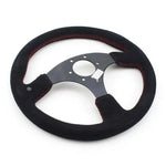 J Racing Steering Wheel Suede Flat 14"