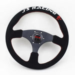 J Racing Steering Wheel Suede Flat 14"