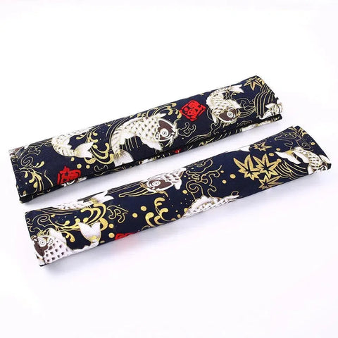 JDM Samurai Koi Waves Seat Belt Covers