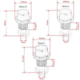 Magnetic Oil Drain Plug Bolt M12x1.5 M12x1.25 M14x1.5